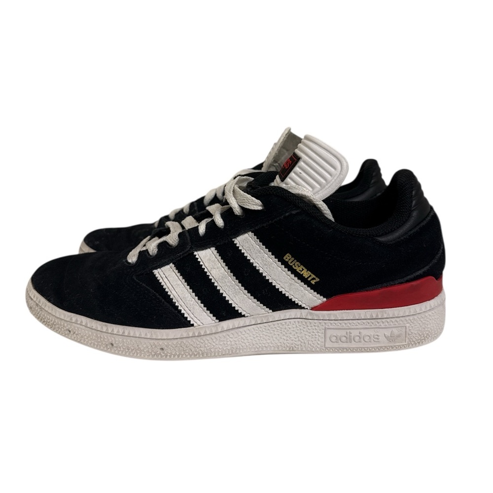 ADIDAS BUSENITZ PRO BLACK SCARLET BLACK AND RED SKATE SHOES SIZE 7 GUC